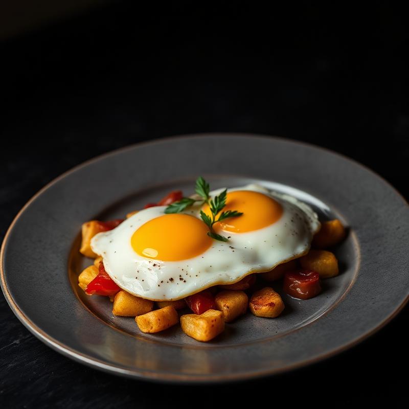 Huevos Rotos con Jamón Ibérico